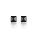 Black Pyramid Stud Earrings