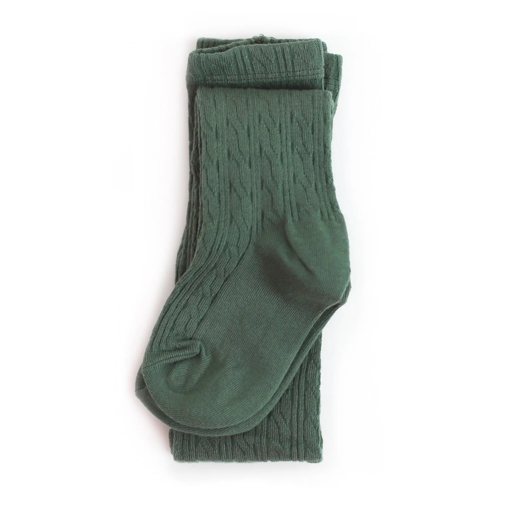 Cable Knit Tights - Spruce