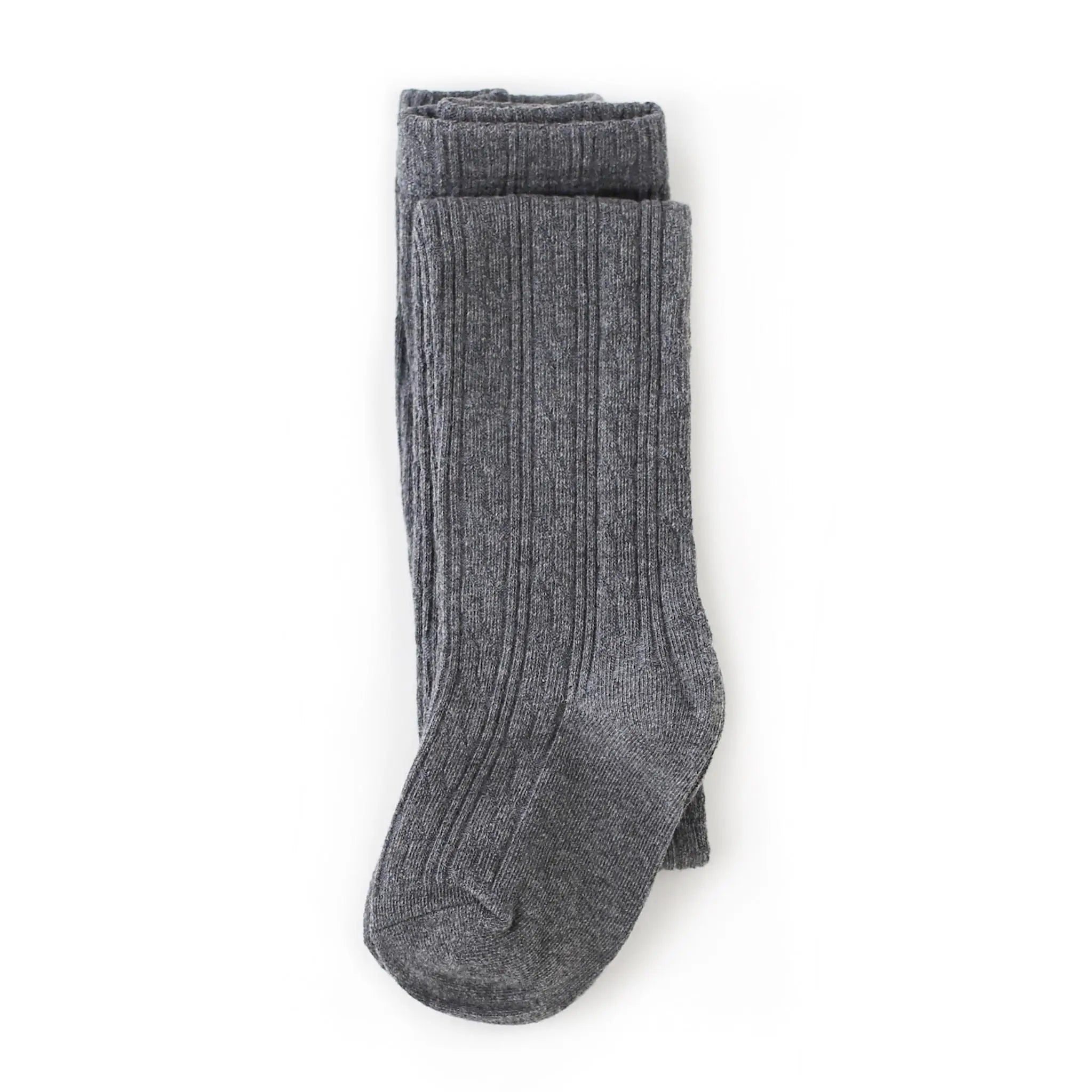 Cable Knit Tights - Charcoal Gray