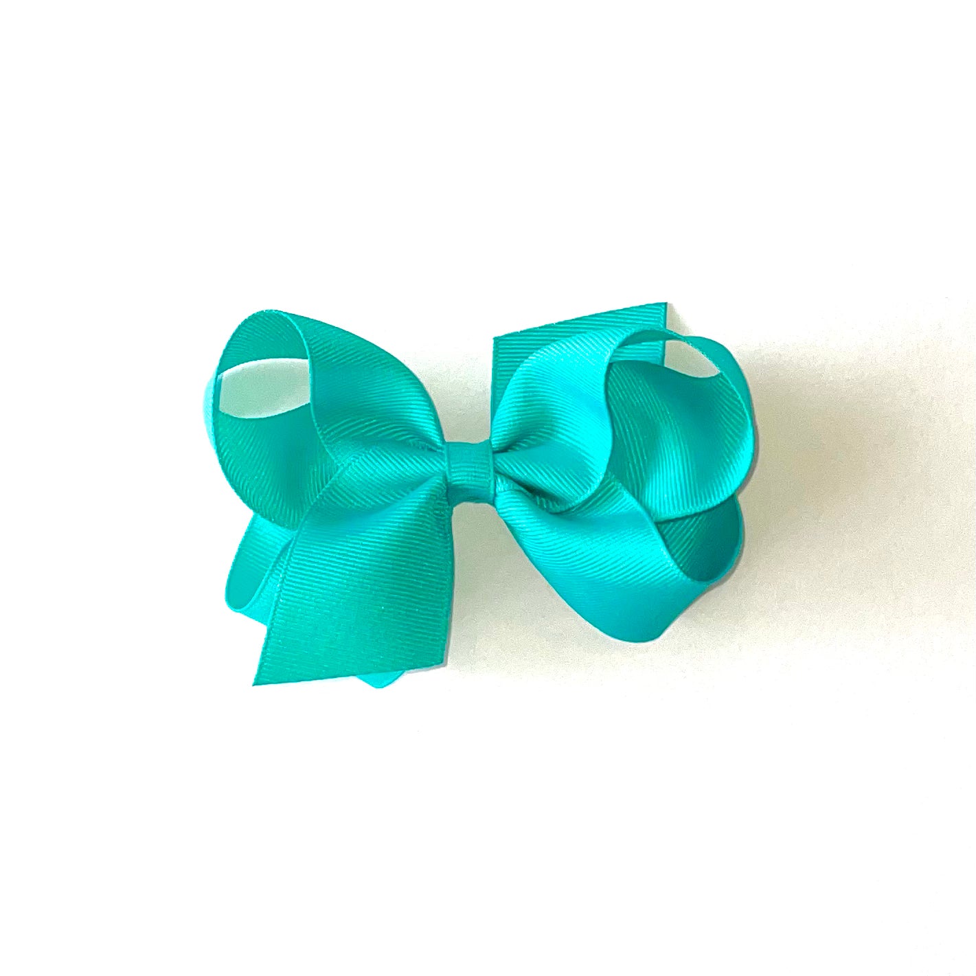 Medium Classic Grosgrain Hair Bow - Blue Lagoon