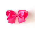 Mini Classic Grosgrain Hair Bow - Bright Pink
