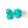 Mini Classic Grosgrain Hair Bow - Blue Lagoon