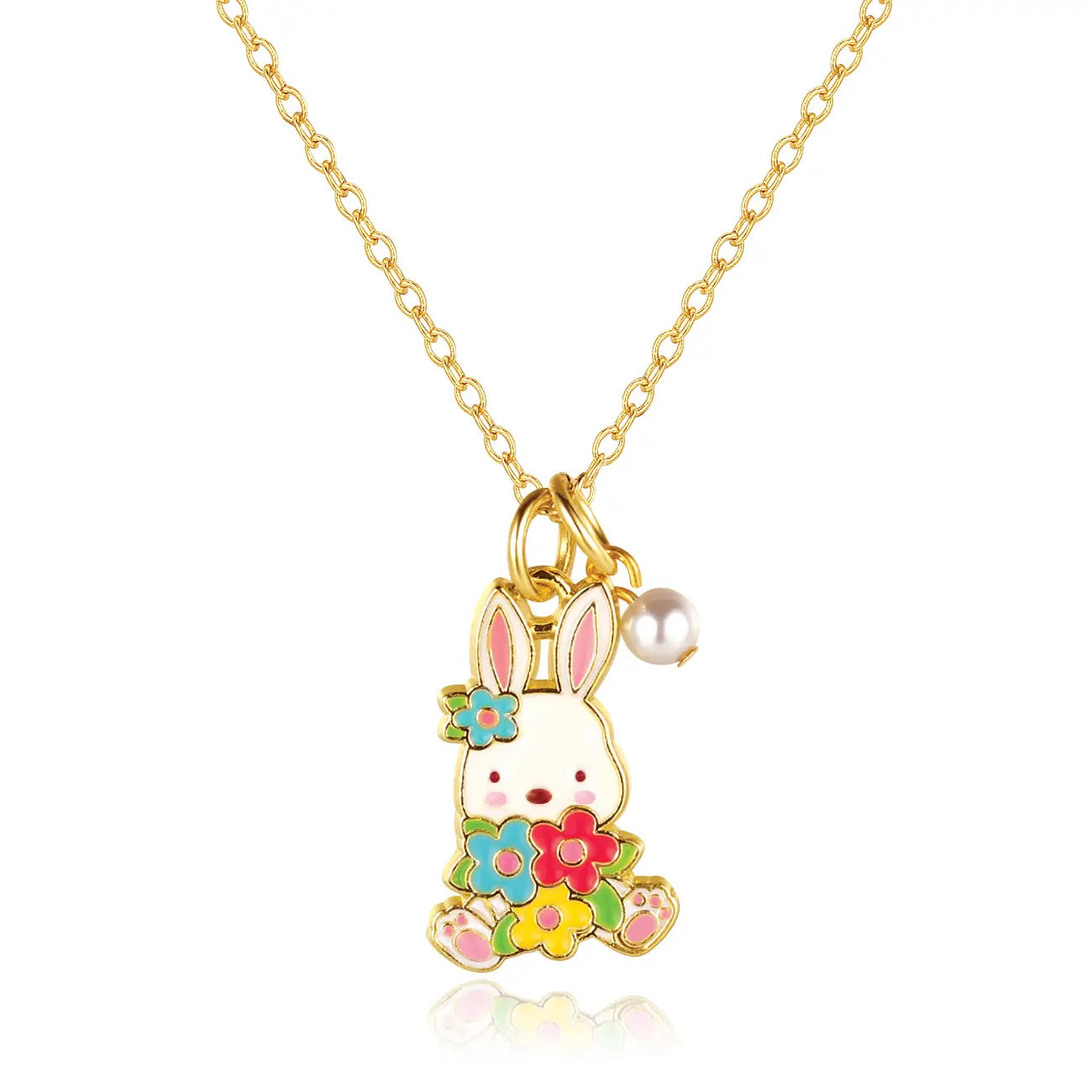 Easter Bunny & Blooms Sweet Petite Necklace