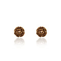 Antique Gold Rose Stud Earrings